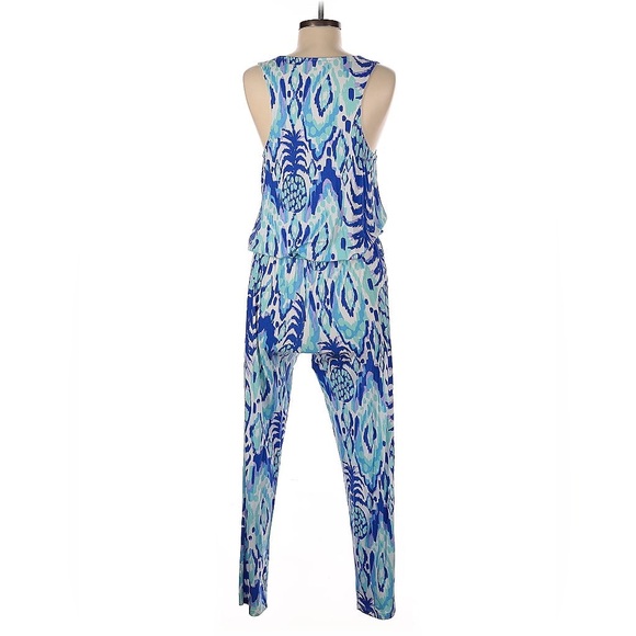 LILLY PULITZER like new blue jumpsuit MED - Picture 2 of 5